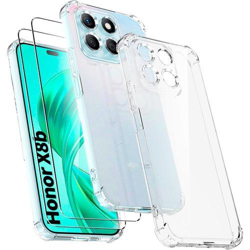 Coque Pour Honor X8b Avec 2 Pièces Verre Trempé, Housse Etui En Tra... on Productcaster.