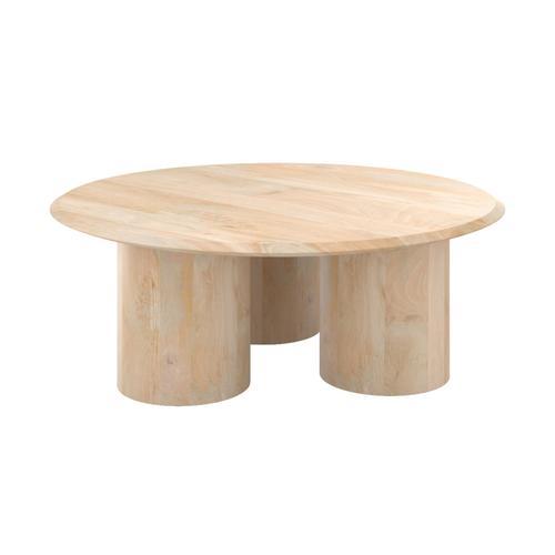 Table Basse Ronde En Bois De Manguier - Sacha on Productcaster.