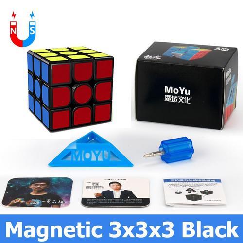 Magnétique 3x3x3 Noir - Cube De Vitesse Magique Magnétique, Pyramid... on Productcaster.