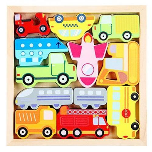 Jouets Montessori Puzzle En Bois Tangram Jeu Puzzle 3d Préscolaire ... on Productcaster.