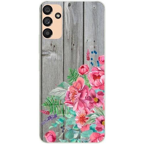 Coque Pour Galaxy S20 Bois Gris Fleur Rose on Productcaster.