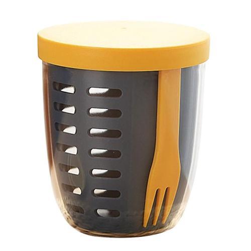 Fruit Salad Storage Cup with Lids and Fork,Plastic Food Storage Con... on Productcaster.