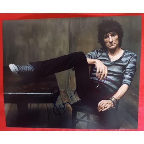 Autographe Original Sur Photo 25x20 Guitariste Ron Wood (Rolling St... on Productcaster.