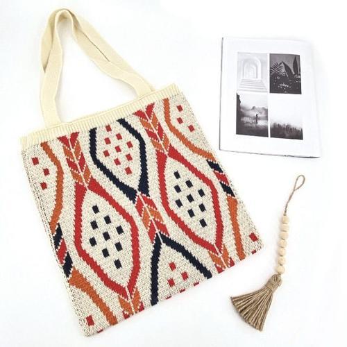 Sac a main en laine crochete pour femmes, fourre-tout Chic, boheme,... on Productcaster.