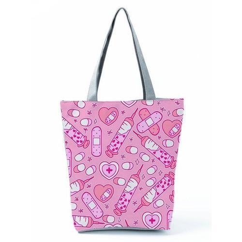 Sac a main imprime de dessin anime pour femmes, fourre-tout a bando... on Productcaster.