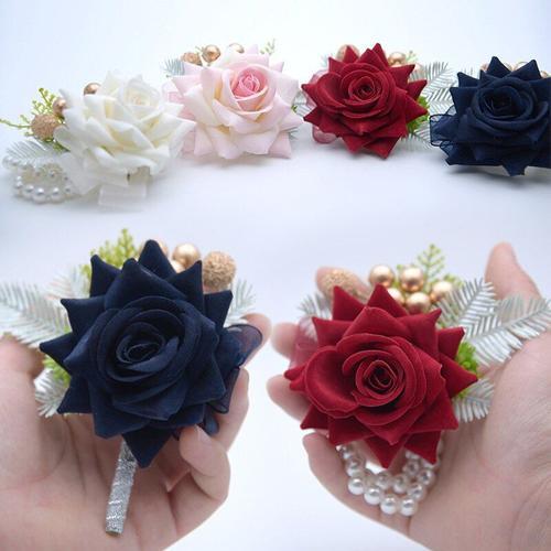 Bracelet en fleurs artificielles de Corsage, Simulation de Roses, p... on Productcaster.