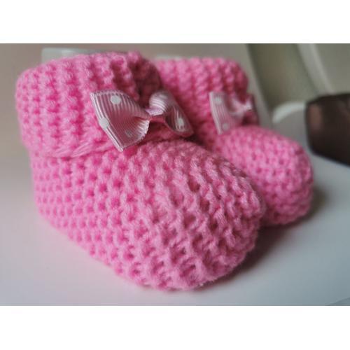 Chaussons Tricot Bébé Rose - 16 on Productcaster.