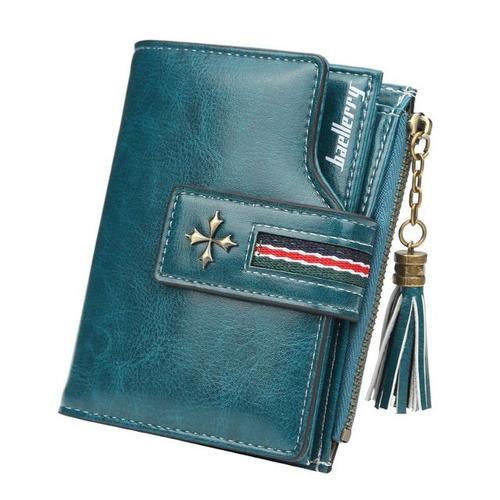 Portefeuille en cuir cire ;huile pour femmes, petit porte-monnaie e... on Productcaster.