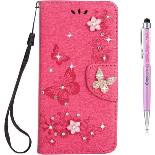 Coque Galaxy S7 Edge, Imprimfleur Et Papillon Etui En Pu Cuir Houss... on Productcaster.