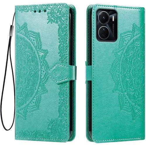 Coque Pour Vivo Y16 Etui, 6.51"" Premium Pu Cuir Portefeuille Magné... on Productcaster.