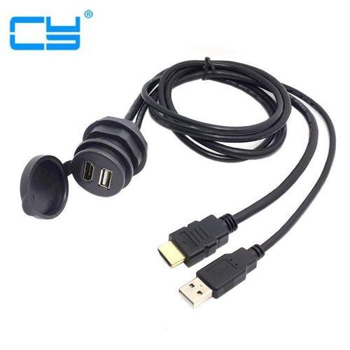 Câble usb 2.0 mâle vers femelle, étanche, câble d'extension HDMI + ... on Productcaster.