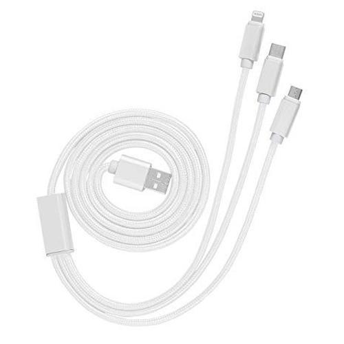 Câble Silicone 3 en 1 USB 2.0 USB A vers Micro USB Type C / Type B ... on Productcaster.