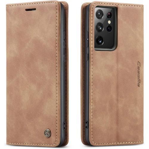 Coque Compatible Avec Samsung Galaxy S21 Ultra,Etui En Cuir Flip Ho... on Productcaster.