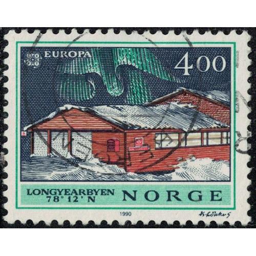 Norvège 1990 Oblitéré Used Bureau De Poste De Longyearbyen Aurore B... on Productcaster.