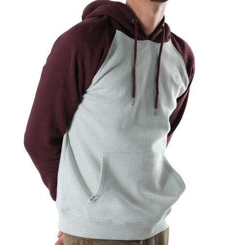 Sweat À Capuche Gris/Bordeaux Homme Deeluxe Nether on Productcaster.