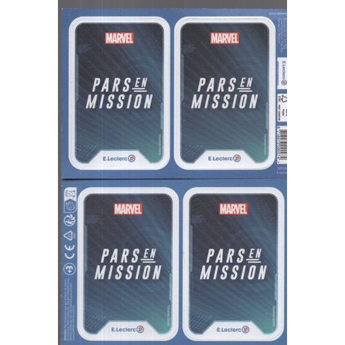 4 Cartes Marvel Leclerc 2022 « Pars En Mission » N° 30, 88, 57 Et 11 on Productcaster.