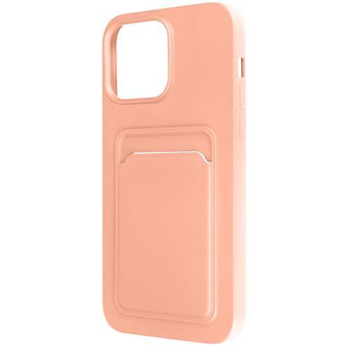 Coque Iphone 14 Pro Silicone Souple Porte-Carte Rose on Productcaster.