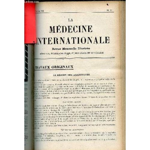 La Médecine Internationale Illustrée N°11 Novembre 1909 - Le Régime... on Productcaster.