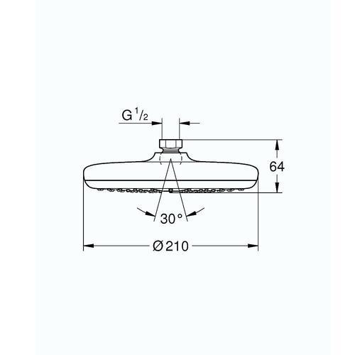 Vitalio Start 210 douche de tête 9,5l Grohe Quickfix on Productcaster.