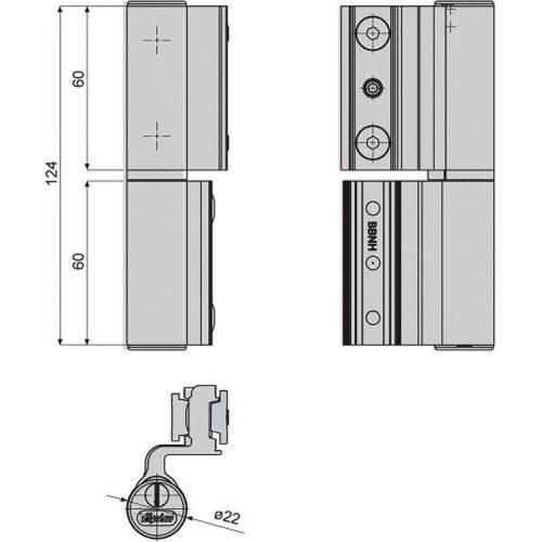 Paumelle à clamer - porte alu - 5682B - 27,5x19 mm - noir - Monza F... on Productcaster.