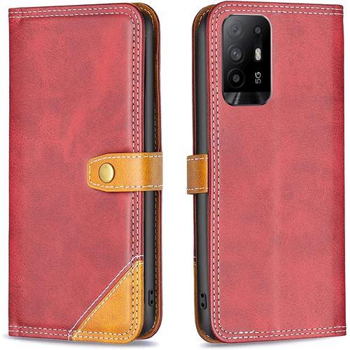 Coque Pour Oppo A94 5g Coque, Étui Housse Portefeuille Flip Case Cu... on Productcaster.