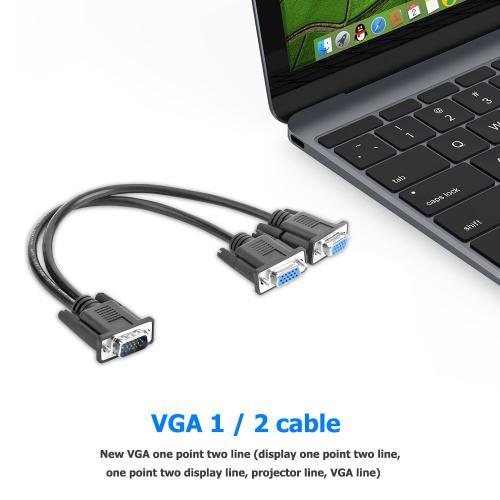 Adaptateur De Moniteur Vga Mâle À 2 Vga, Câble De Séparation Femell... on Productcaster.