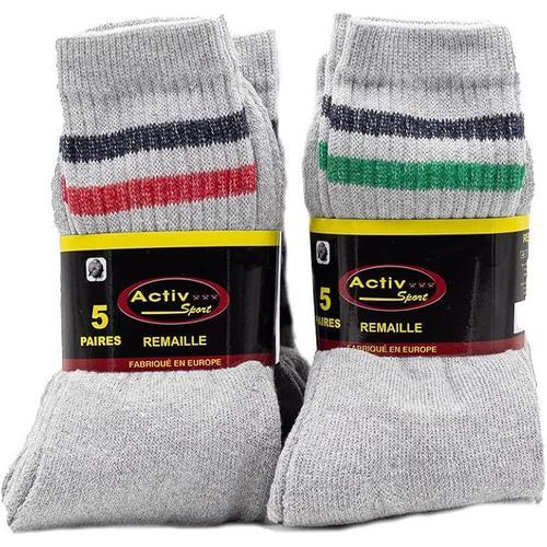 Lot De 10 Paires De Chaussettes De Sport Grises Taille 43-46 on Productcaster.