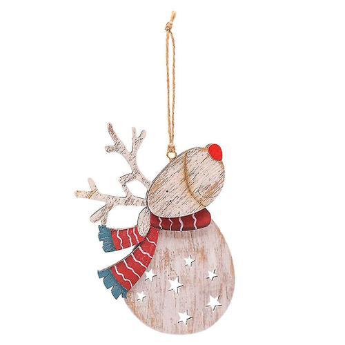 Wooden Hanging Christmas Tree Scarf Elk Pendant Ornaments New Year ... on Productcaster.