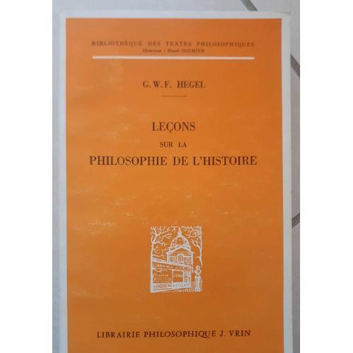 Leçons Sur La Philosophie De L'histoire Hegel, G.W.F. Edité Par Vri... on Productcaster.