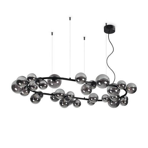 Ideal Lux Perlage Plafonnier Suspendu Globe 30 Lumières Noir on Productcaster.