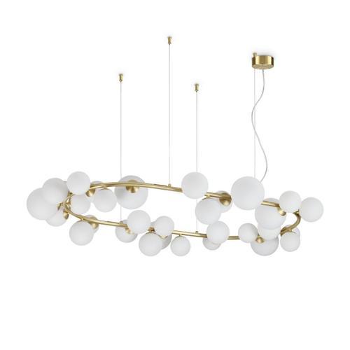 Ideal Lux Perlage Plafonnier Suspendu Globe 30 Lumières Laiton on Productcaster.