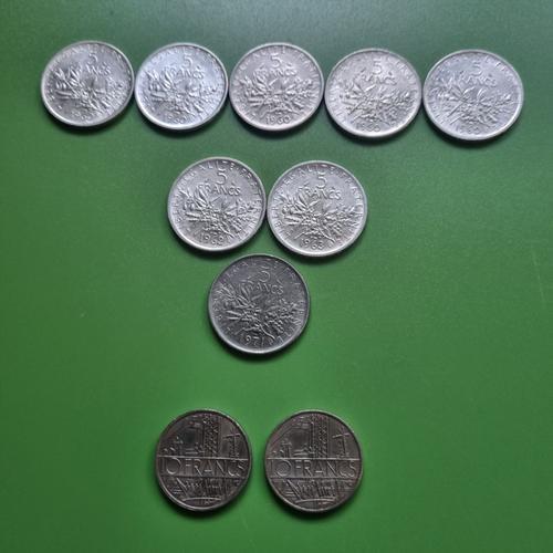 7 Pieces Argent De 5 Francs ( 5 De 1960 ,1 De 1962, 1 De 1963 Et 1 ... on Productcaster.