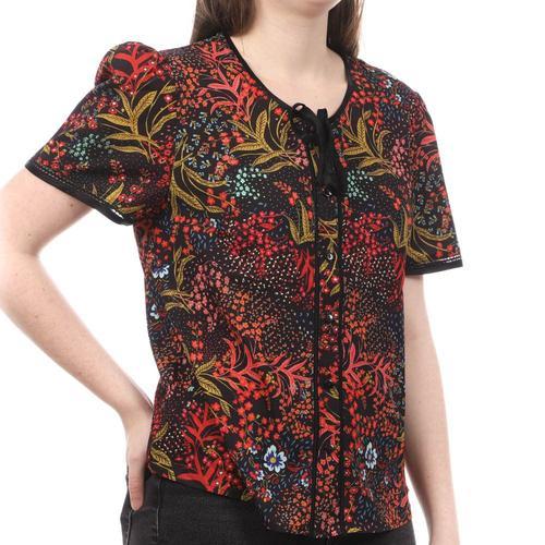 Blouse Noir À Fleurs Femme Teddy Smith Cilly on Productcaster.