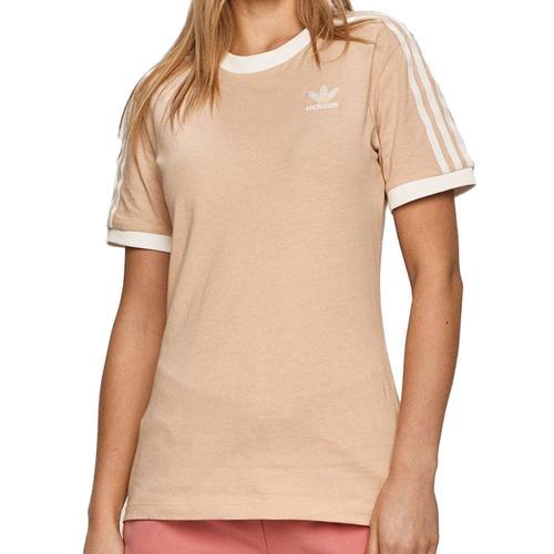 T-Shirt Beige Femme Adidas Stripes on Productcaster.