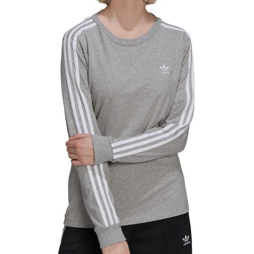 T-Shirt Manches Longues Gris Femme Adidas 3str on Productcaster.