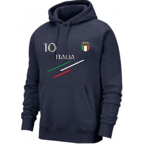 Sweat À Capuche Homme Italie Bleu on Productcaster.