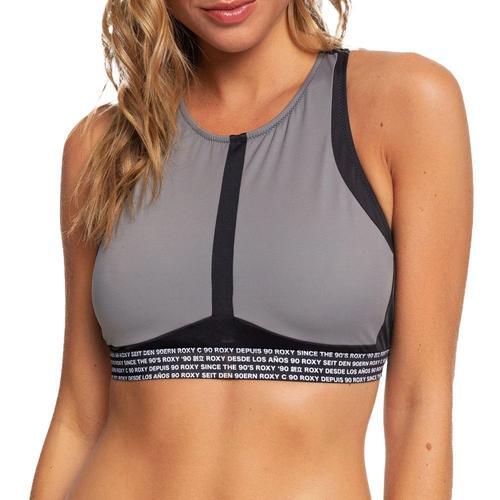 Haut De Bikini Gris/Noir Femme Roxy Fitness on Productcaster.