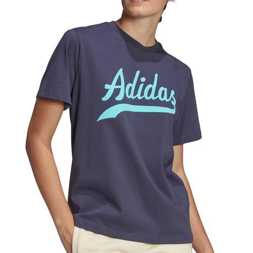 T-Shirt Bleu Femme Adidas Modern B-Ball on Productcaster.