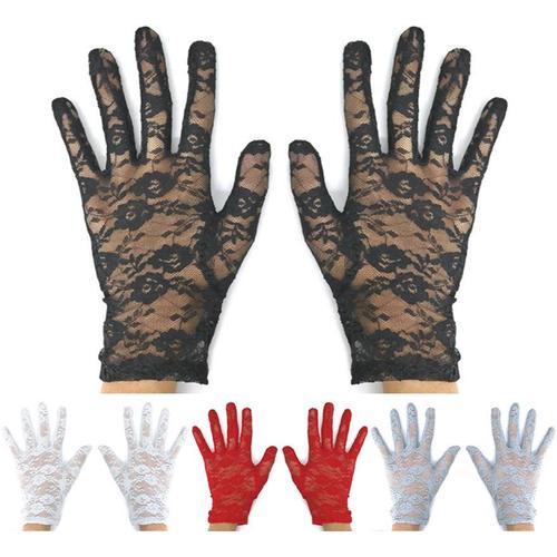 Gants Courts En Dentelle Pour Adultes De Différentes Couleurs on Productcaster.