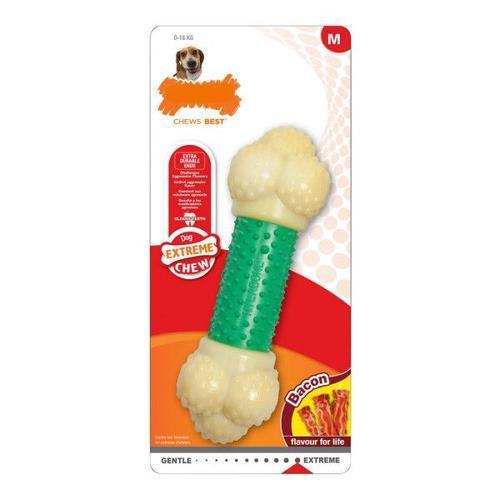 Jouet Pour Chien Nylabone Extreme Chew Double Action Bacon Menthe 2... on Productcaster.