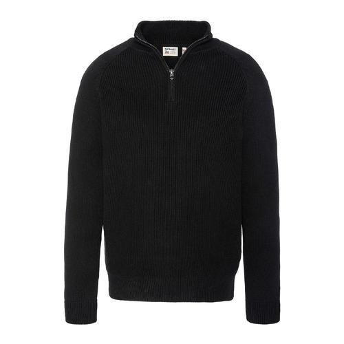 Pull 1/4 Zip Noir Homme Schott Plali on Productcaster.