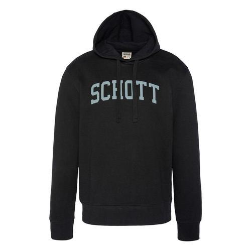 Sweat À Capuche Noir Homme Schott Logo on Productcaster.