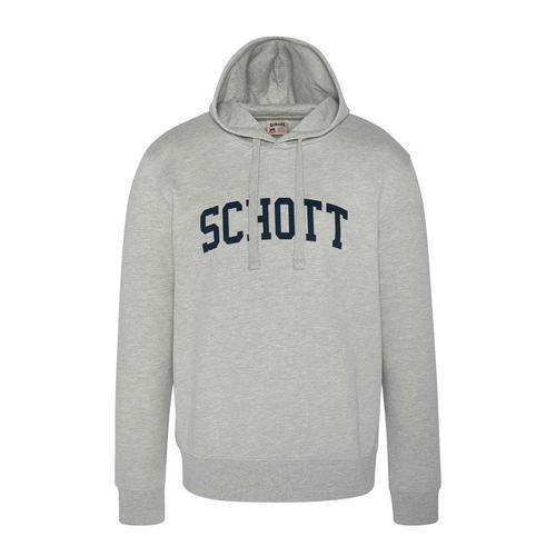 Sweat À Capuche Gris Homme Schott Logo on Productcaster.