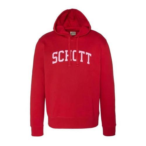 Sweat À Capuche Rouge Homme Schott Logo on Productcaster.