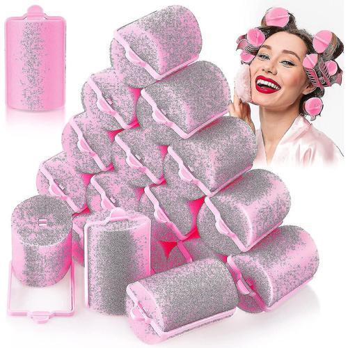 18 Pieces Sponge Hair Rollers Large Soft Foam Hair Styling Curlers ... on Productcaster.