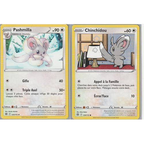 2 Cartes Pokemon - Pashmilla 125/172 + Chinchidou 124/172 - Eb9 Sta... on Productcaster.