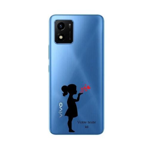 Coque Vivo Y01 Silhouette Coeur Avec Votre Texte on Productcaster.