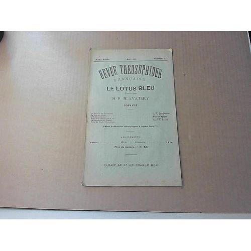 Revue Théosophique Le Lotus Bleu N°4, 31e Année Juin. 1920 on Productcaster.