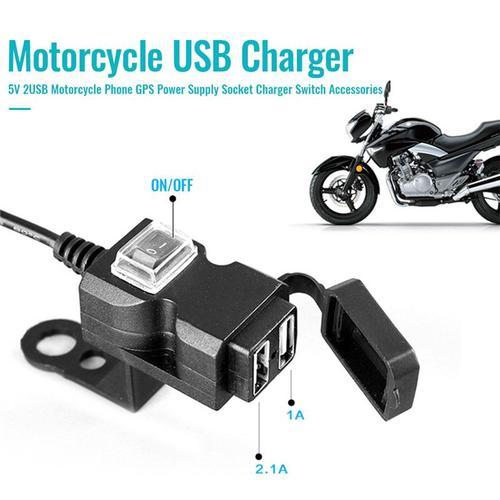 Double Port Usb Étanche Pour Moto, Adaptateur De Charge Pour Guidon... on Productcaster.