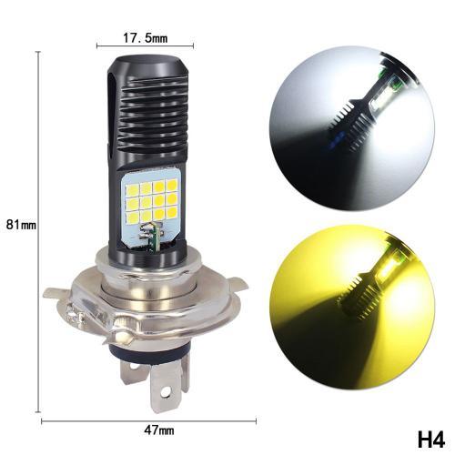 Phare De Moto H4 Led Ba20d P15d 3030 24msd, Ampoules Led Double Cou... on Productcaster.